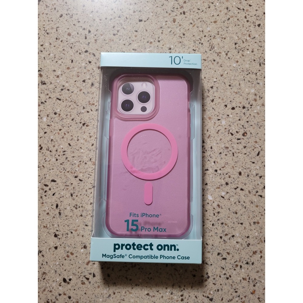 Protect Onn Pink iPhone 15 Pro Max Magsafe Compatible Protective Cellphone Case